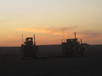 Stagging area for the Operation Eagle Hunt